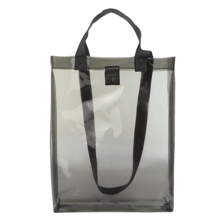 Сумка-шоппер женская Calzetti TRANSPARENT SHOPPER, черный