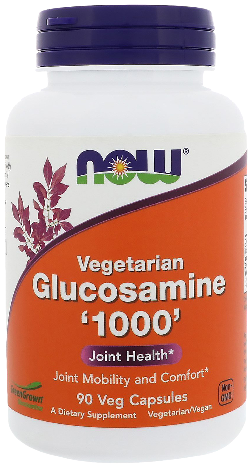 Купить Vegetarian Glucosamine 1000 мг, Vegetarian Glucosamine Now 1000 мг капсулы 90 шт.