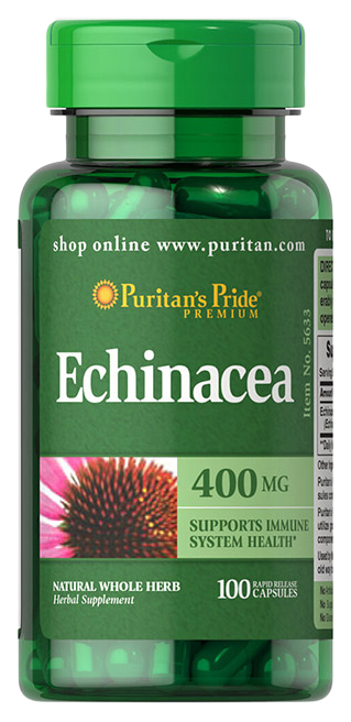 Купить Эхинацея 400 мг, Эхинацея Puritan's Pride 400 мг капсулы 100 шт.
