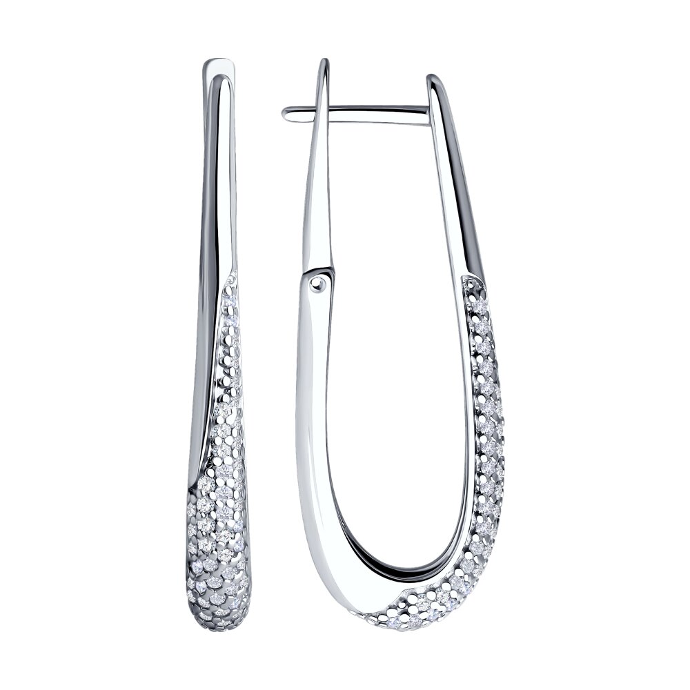

Серьги из серебра Diamant 94-120-02068-1, фианит, 94-120-02068-1