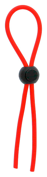 фото Красное эрекционное лассо с одной бусиной-утяжкой stretchy thin lasso dream toys