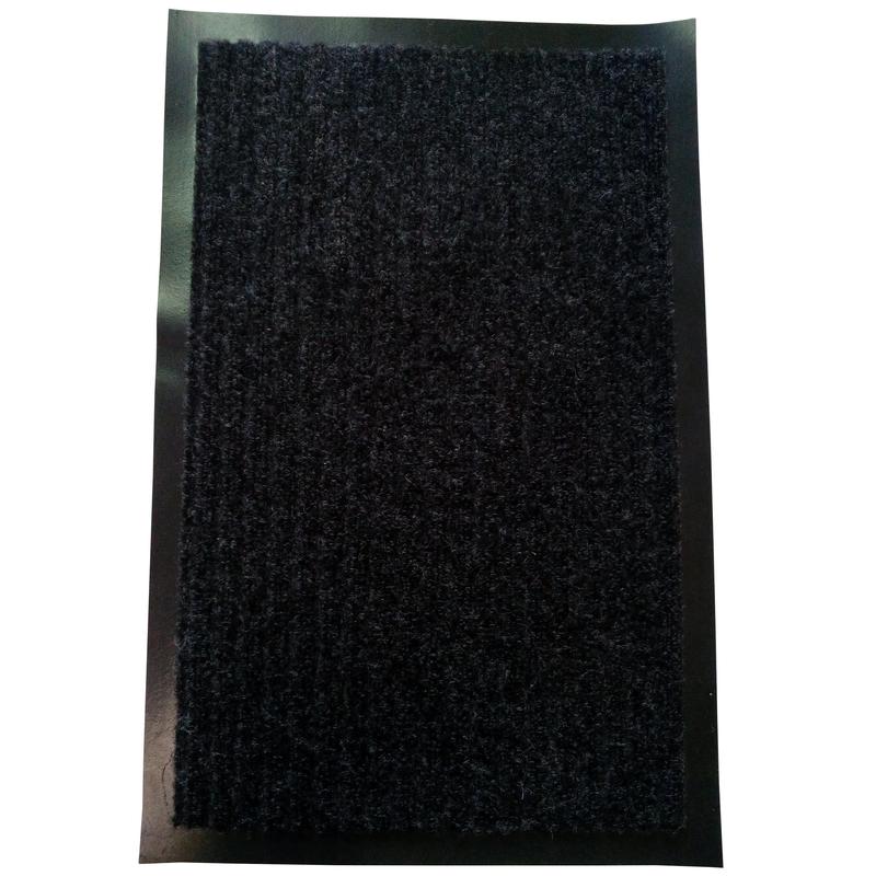 фото Коврик входной влаговпитывающий, 80х120 см, цвет темно-серый комус