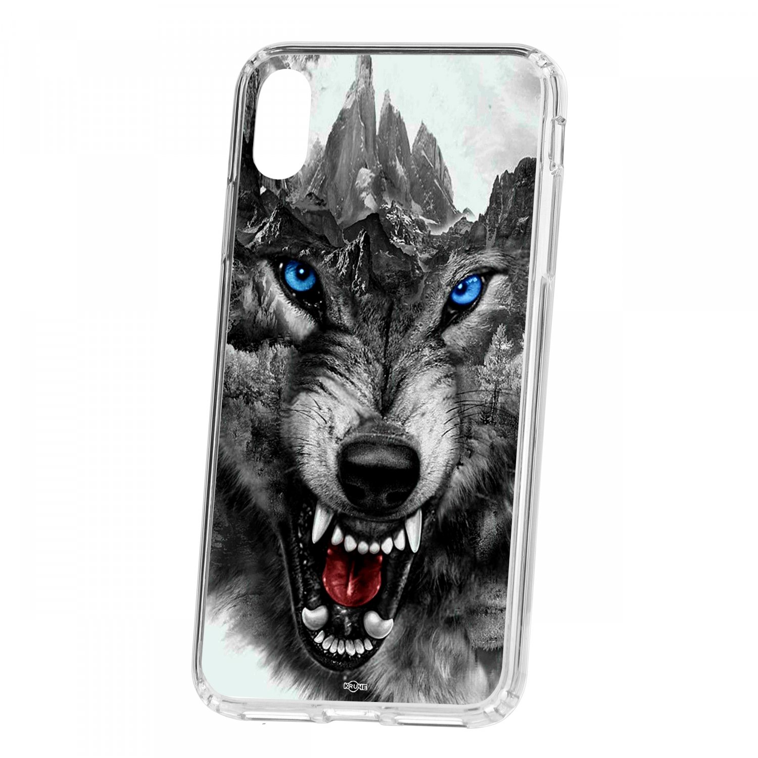 фото Чехол apple iphone xs max kruche print волк кruче