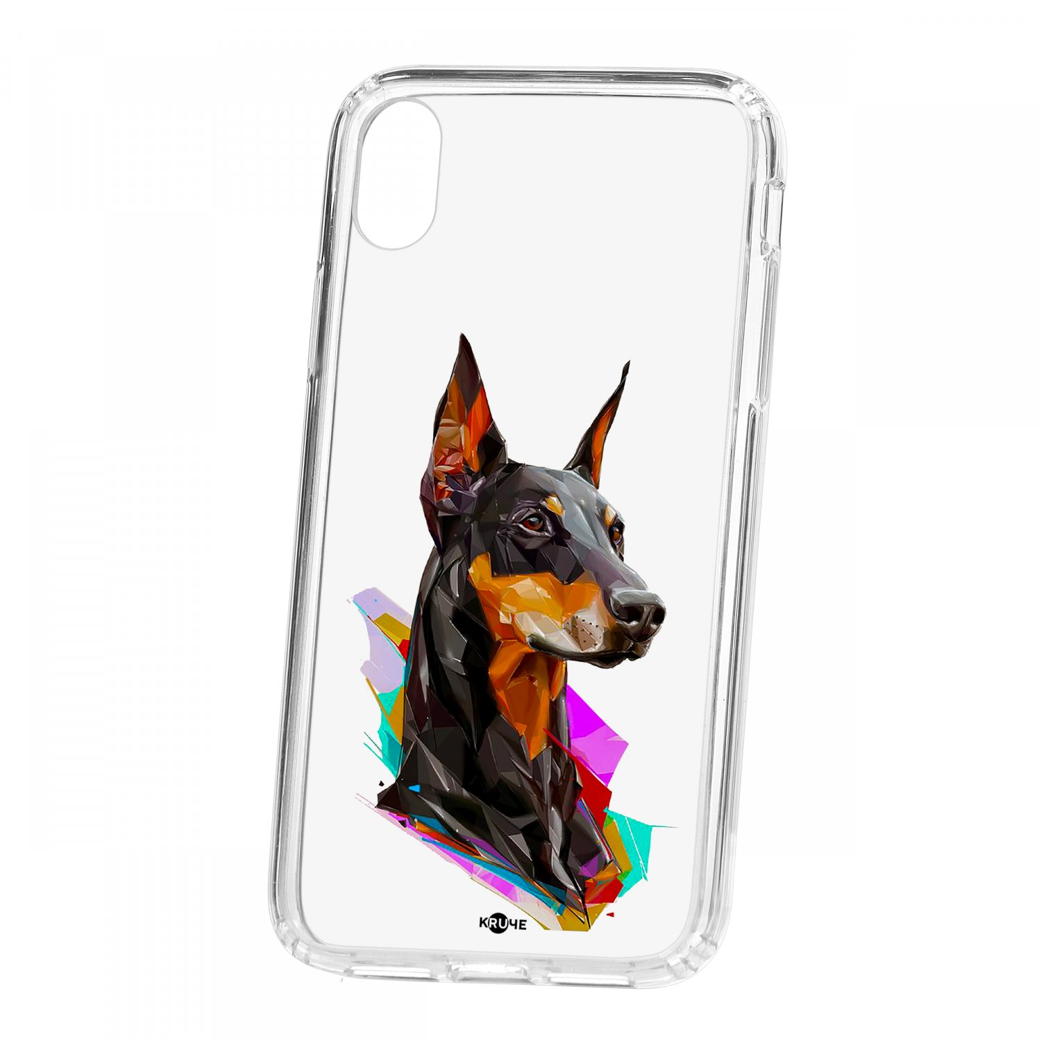 фото Чехол apple iphone xr kruche print доберман кruче