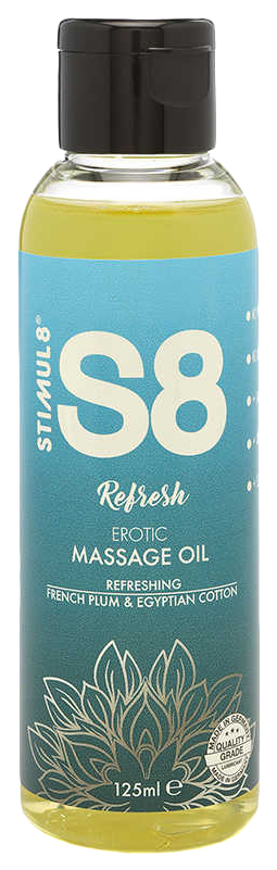 Массажное масло S8 Massage Oil Refresh с ароматом сливы и хлопка 125 мл.