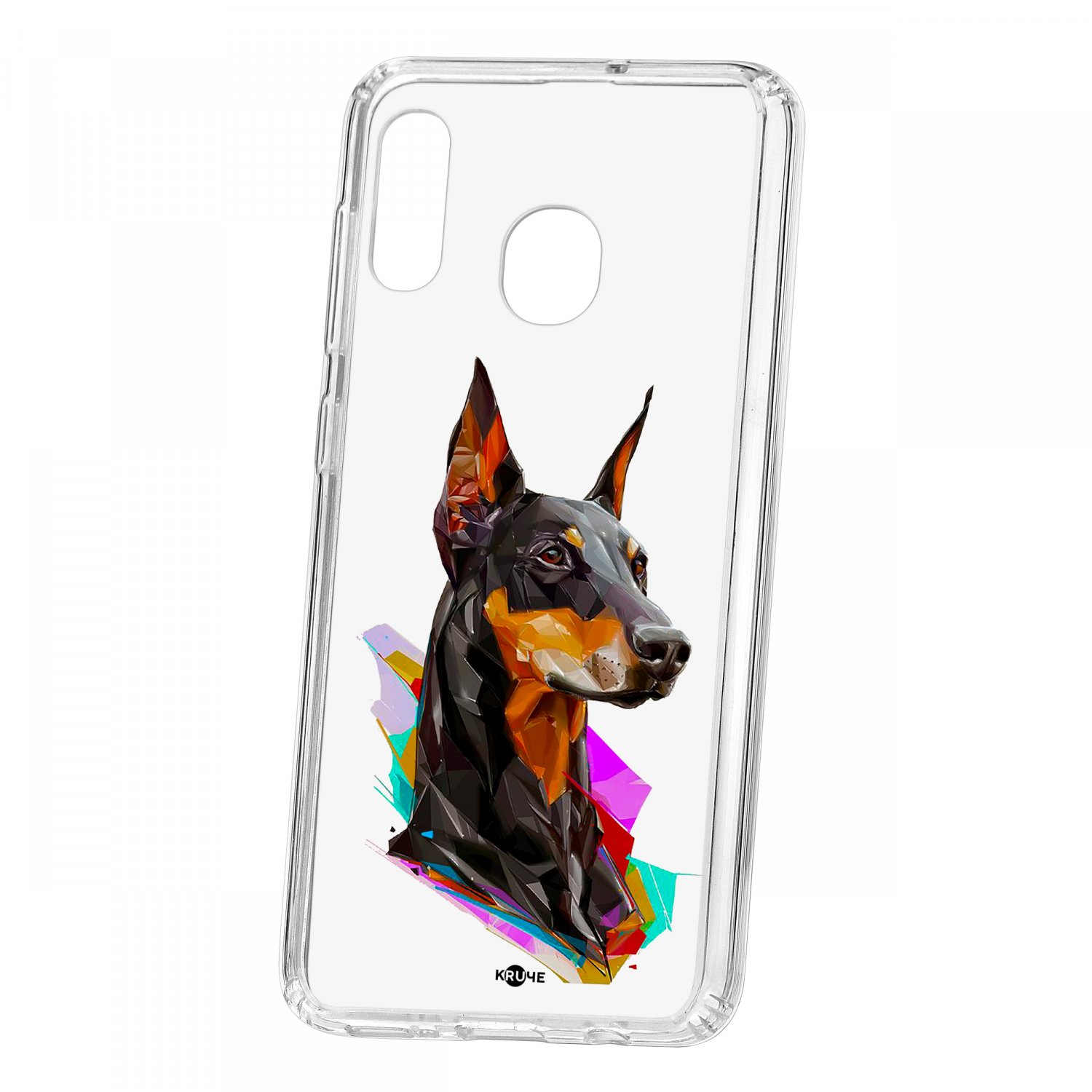 Чехол для Samsung Galaxy A20 2019 КRUЧЕ Print Доберман
