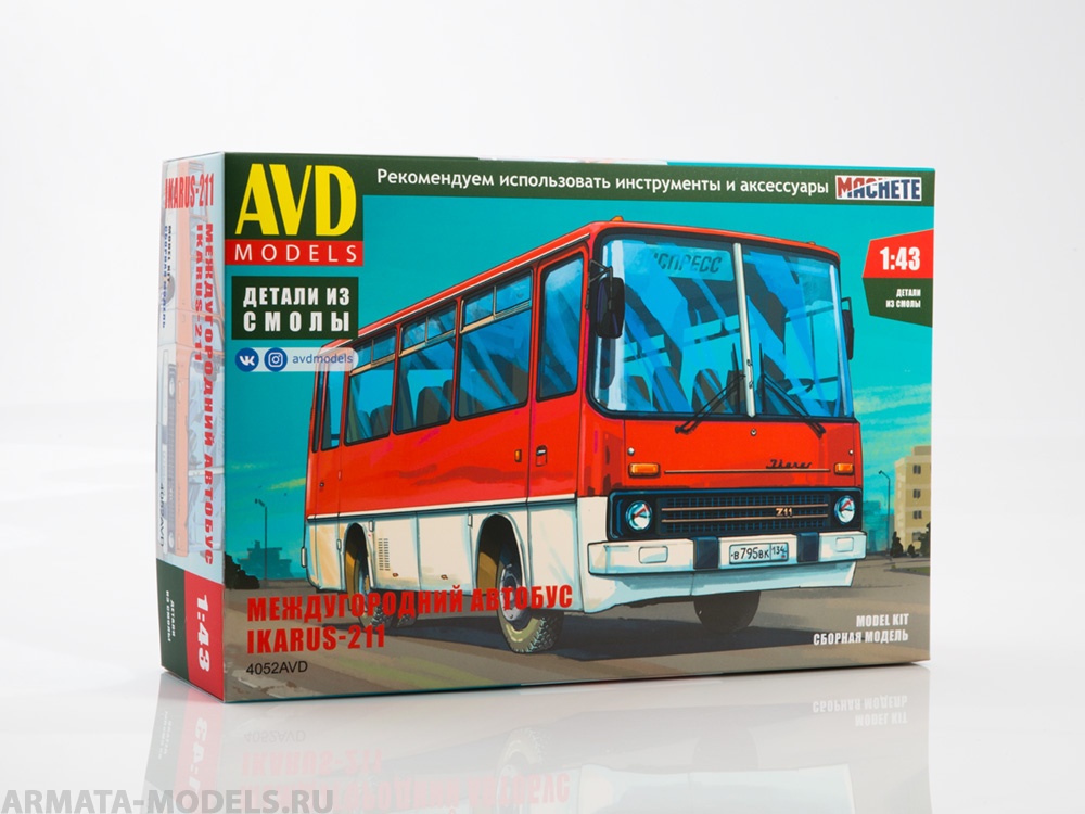 

4052AVD Сборная модель Икарус-211