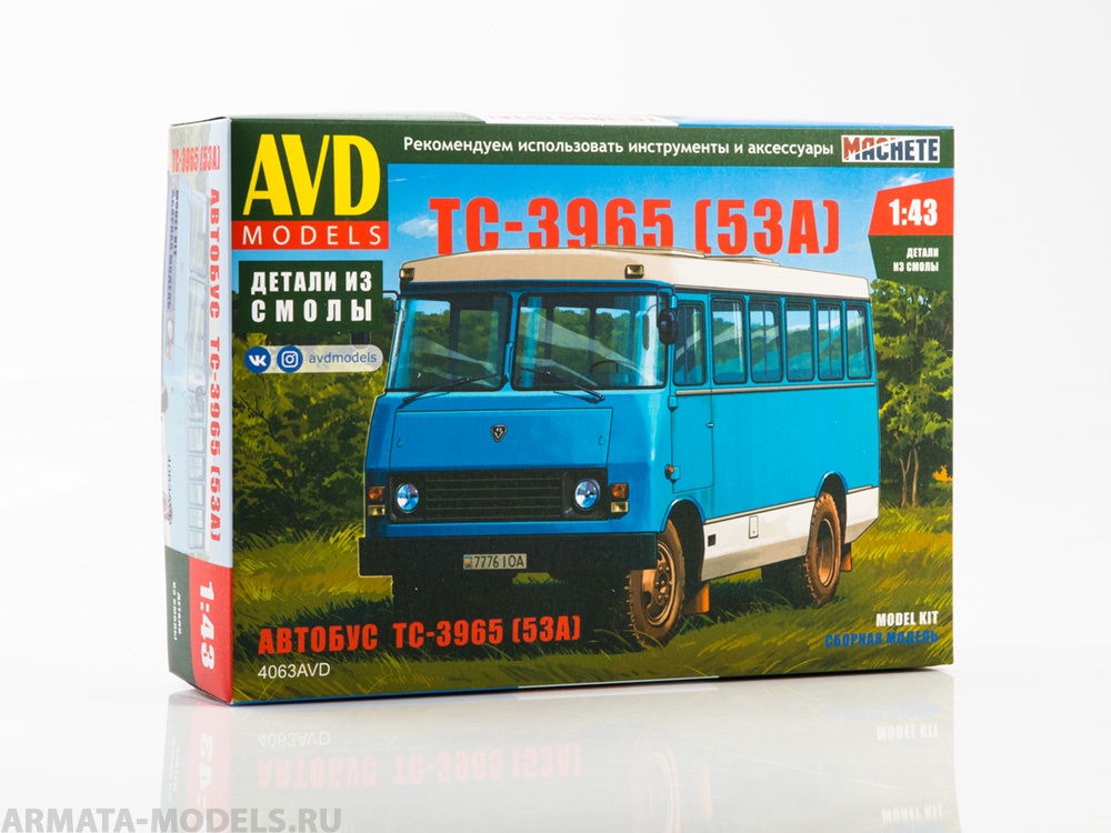 фото 4063avd сборная модель автобус тс-3965 53а avd models