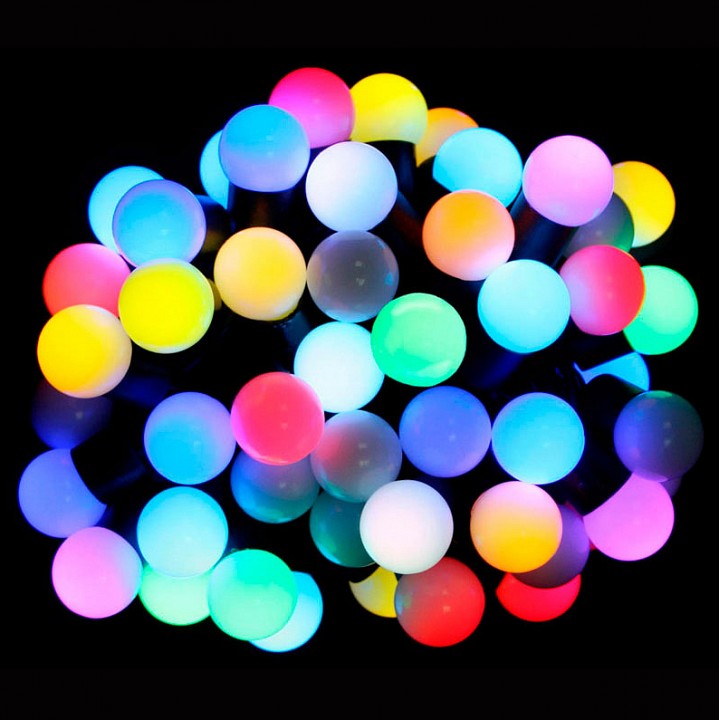 Световая гирлянда новогодняя RichLED RL_RL-T7.5-50C-23B-B_RGB 7,5 м разноцветный/RGB