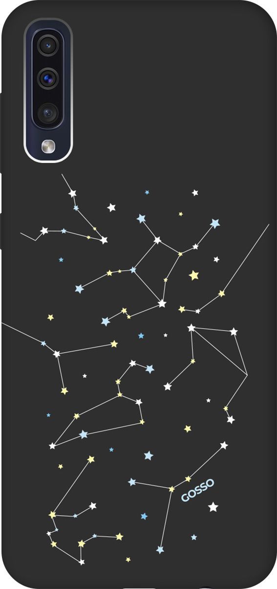 

Чехол на Samsung Galaxy A50 "Constellations" черный, Черный;белый, 618