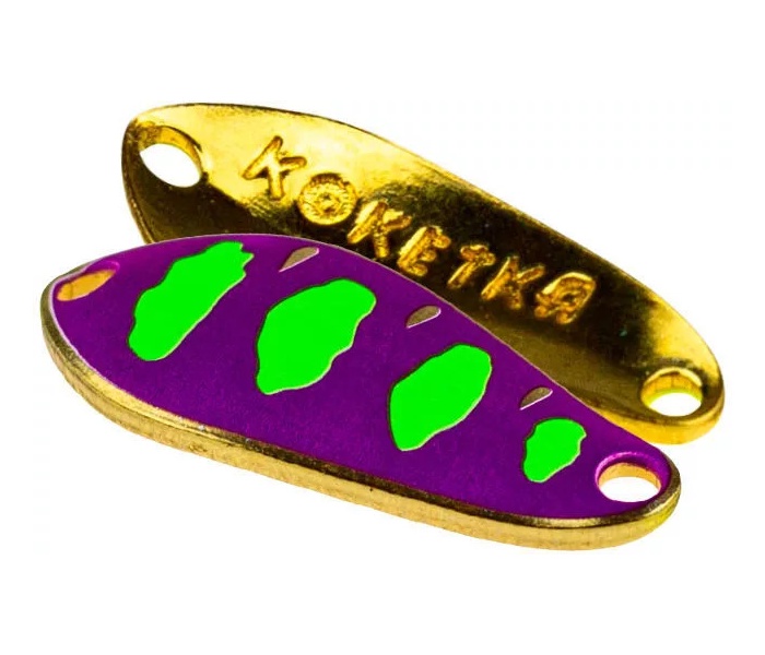 

Блесна Koketka TG11 3,8г, Зеленый;золотистый;фиолетовый, Koketka TG11