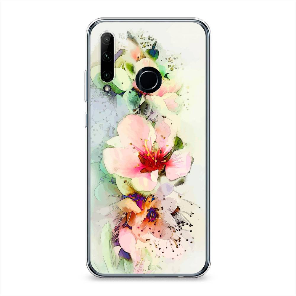 

Чехол на Honor 10i "Нежные цветы", Зеленый;розовый, 68850-2