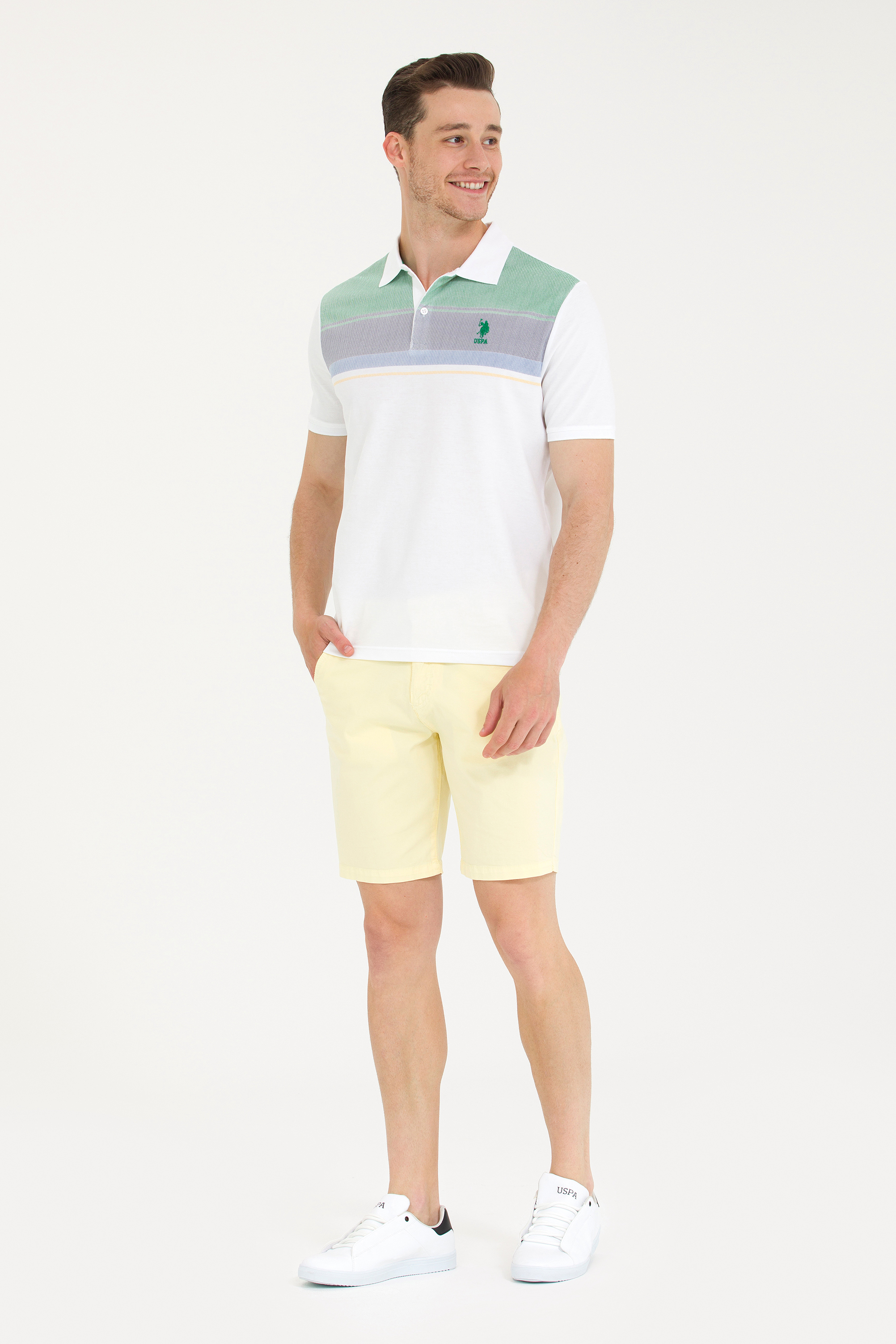 Повседневные шорты мужские U.S. POLO Assn. G081SZ0310SLOPPY23Y желтые 30 U.S. POLO ASSN. желтый