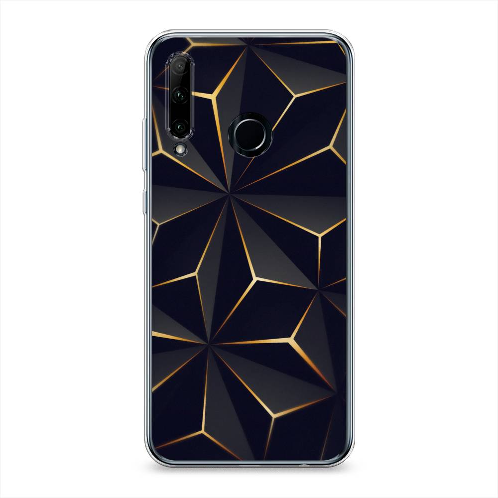 

Чехол на Honor 10i "Черные полигоны", Золотистый;черный, 68850-3