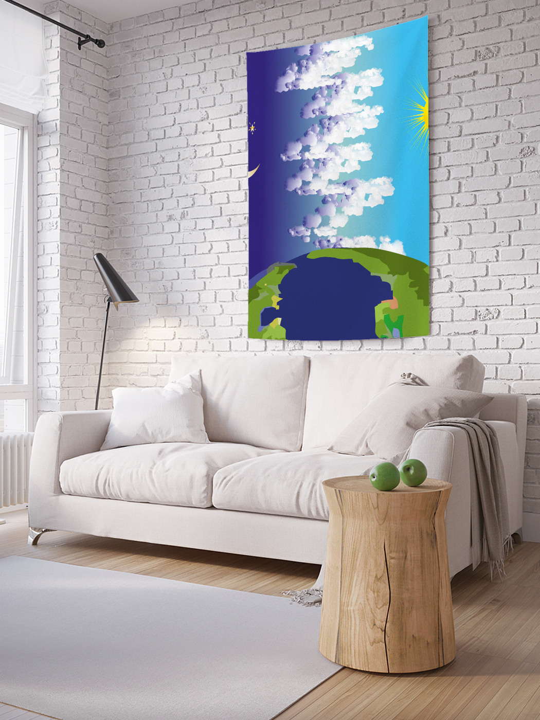 

Вертикальное фотопанно на стену JoyArty День и ночь 100x150 см, День и ночь