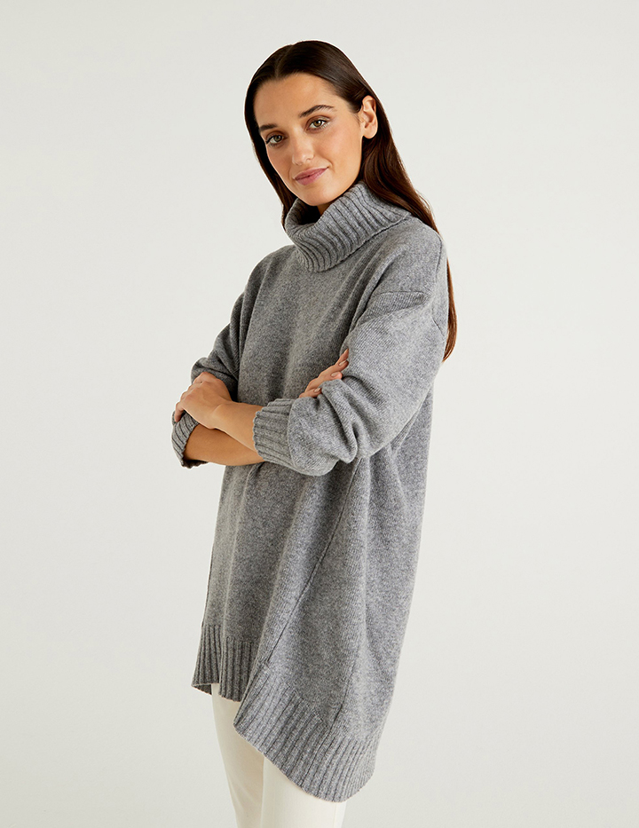 

Свитер женский United Colors of Benetton 21A_1244D2006 серый M