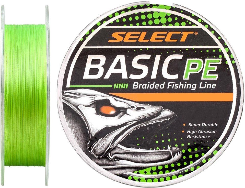 Шнур Select Basic PE 4x 100m (светло-зелёный) 0.16mm 18LB/8.3kg