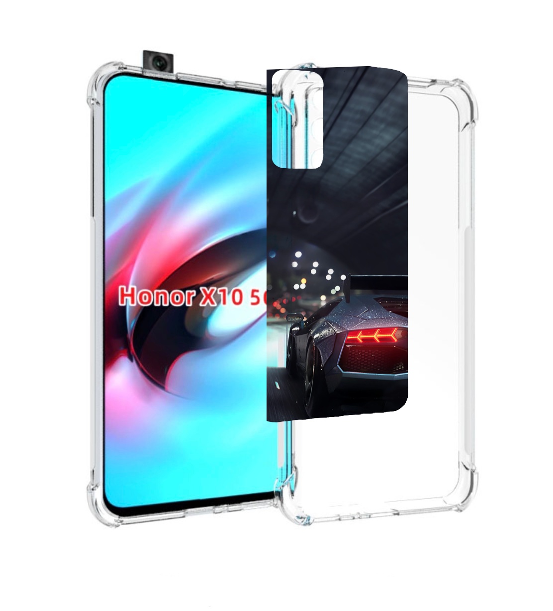 

Чехол MyPads Ламба мужской для Honor X10, Прозрачный, Tocco