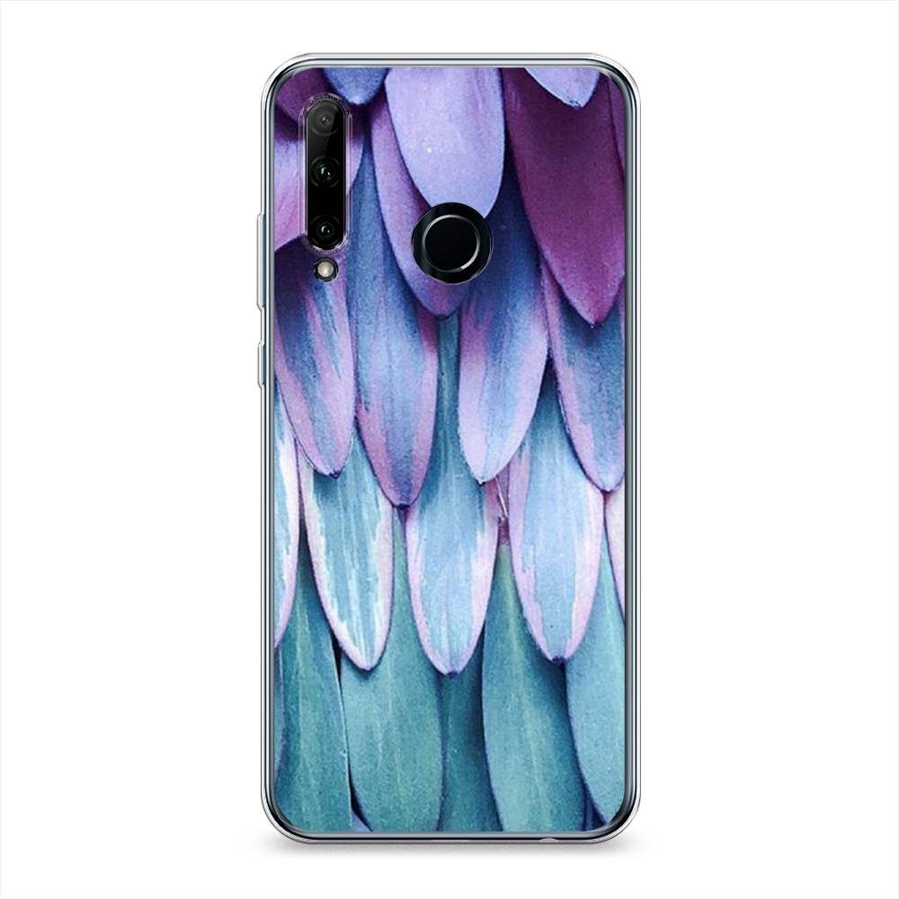 

Чехол на Honor 10i "Синее перо", Фиолетовый;голубой, 68850-3