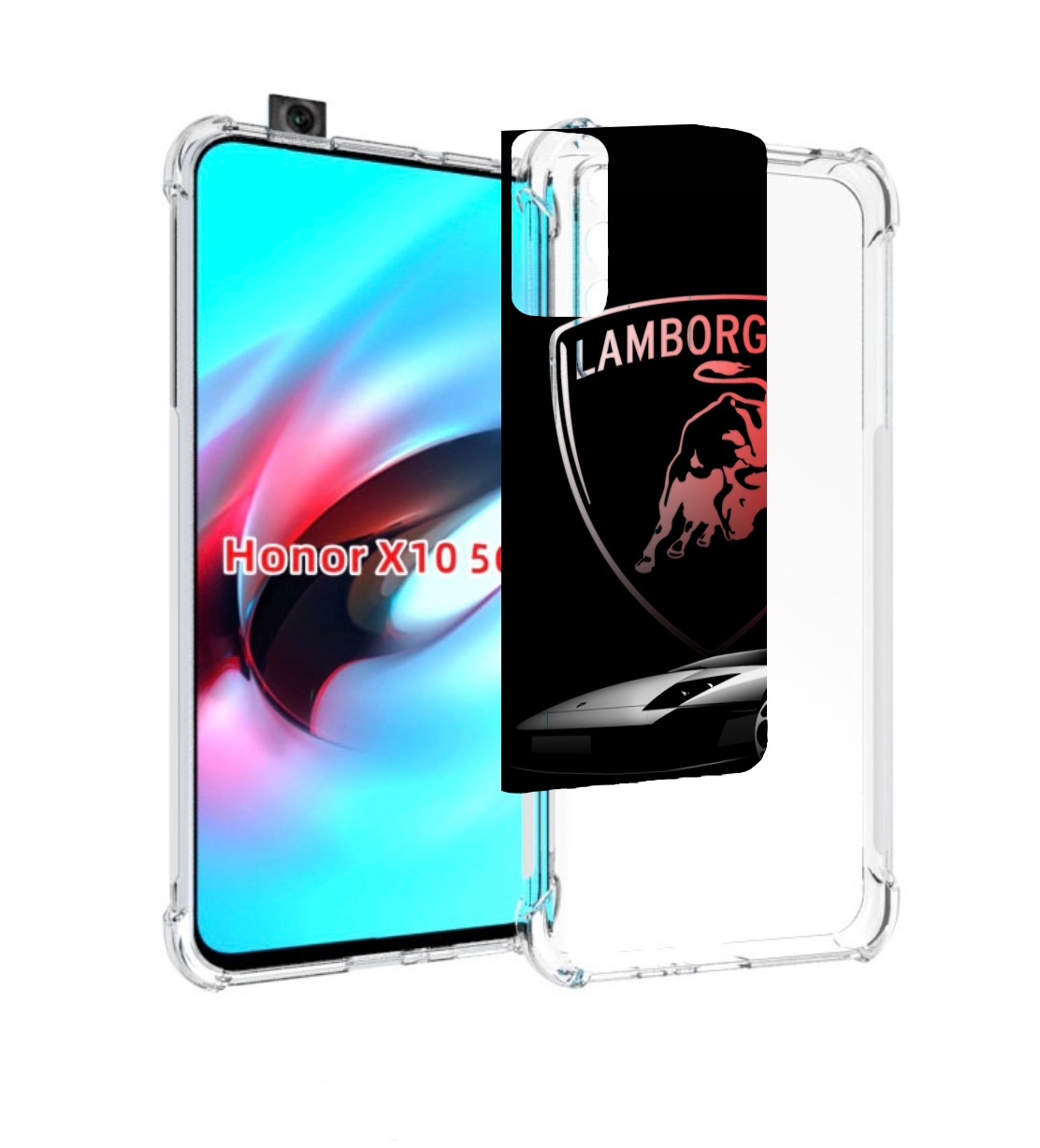 

Чехол MyPads Ламборгини-black мужской для Honor X10, Прозрачный, Tocco