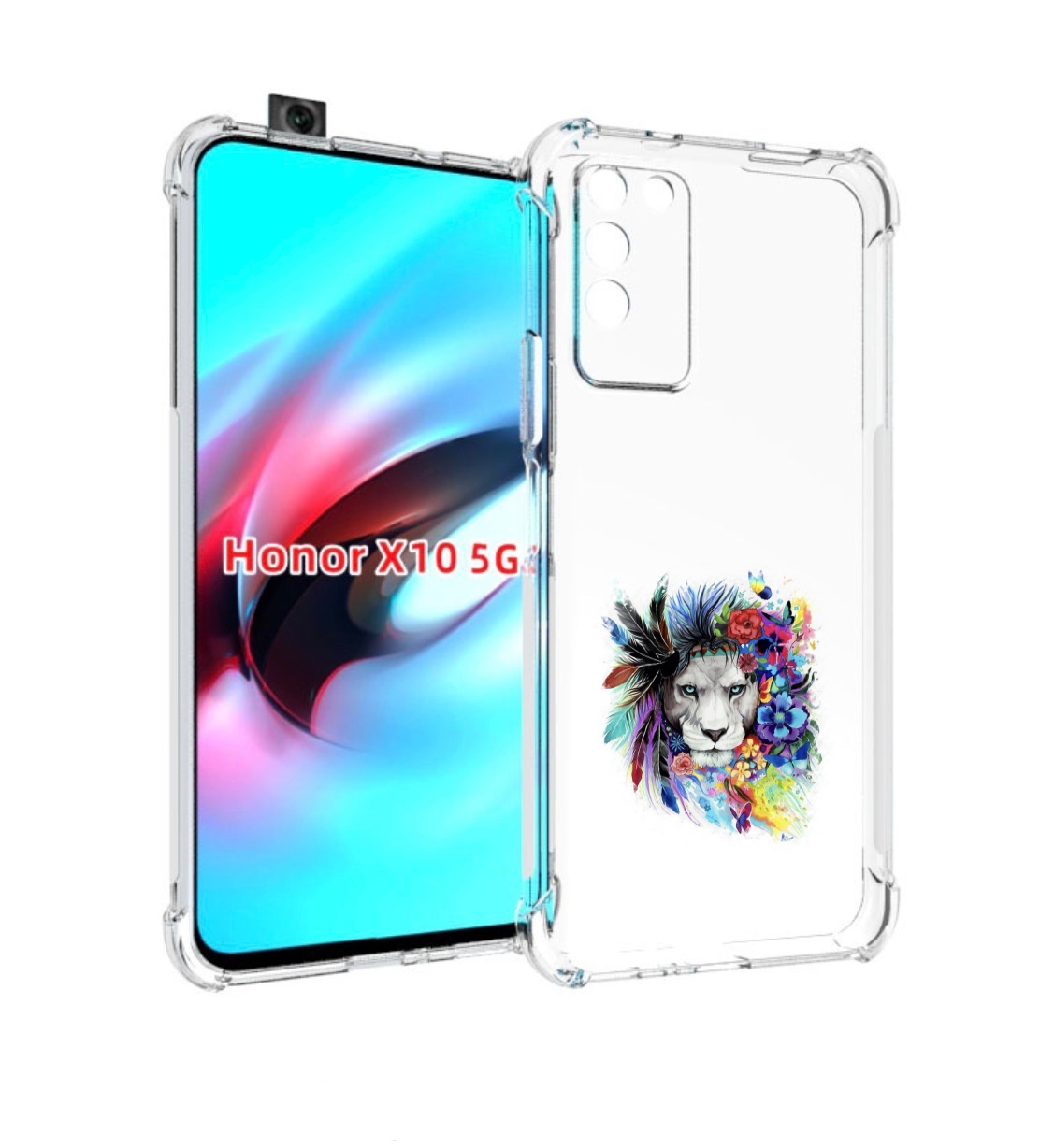 

Чехол MyPads Лев 2 для Honor X10, Прозрачный, Tocco