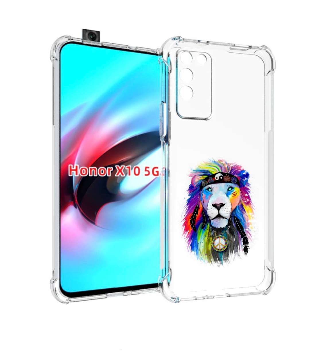 

Чехол MyPads Лев 3 для Honor X10, Прозрачный, Tocco