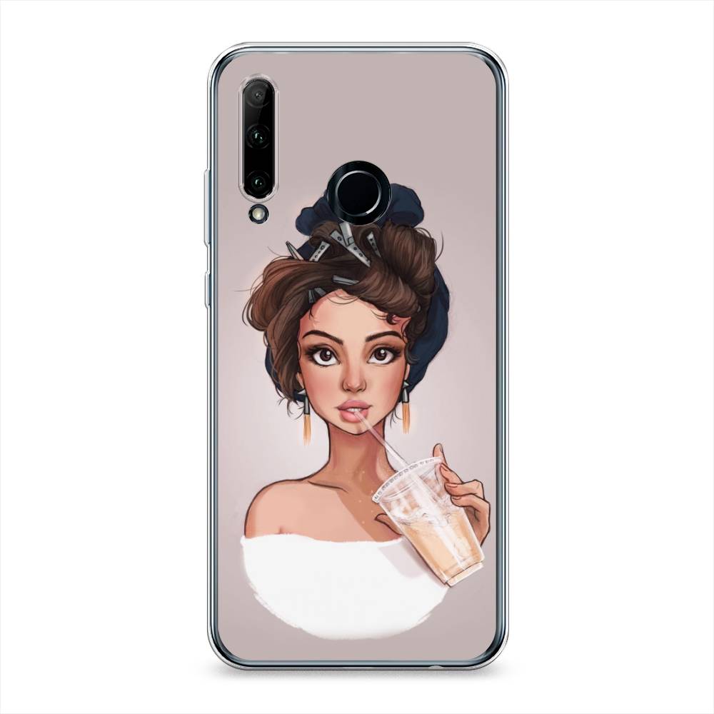 

Чехол на Honor 10i "Девушка с фраппе", Серый, 68850-6