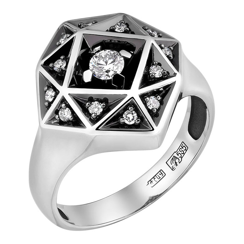 Кольцо из белого золота р. 18 Ringo ZK-7783-W_18, бриллиант