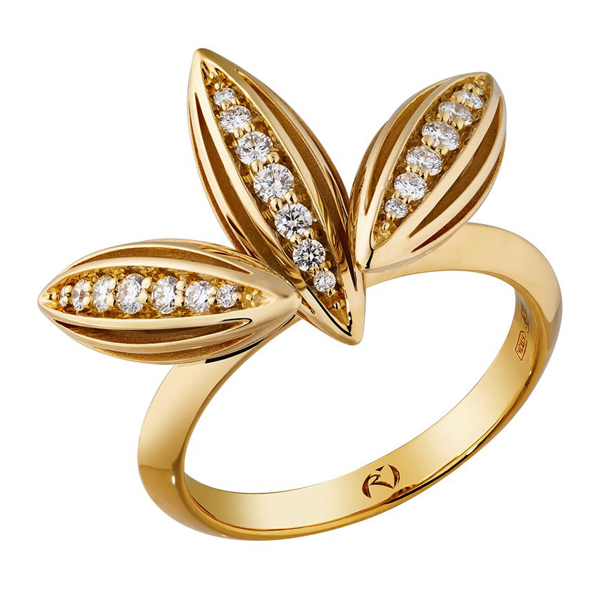 Кольцо из желтого золота р. 17 Ringo ZK-7920-Y_17, бриллиант