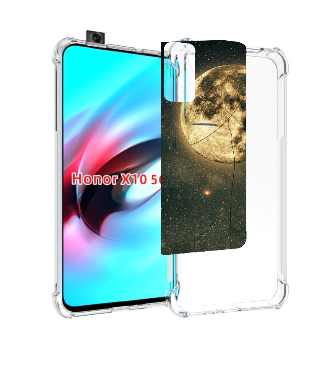 

Чехол MyPads Луна-светит для Honor X10, Прозрачный, Tocco