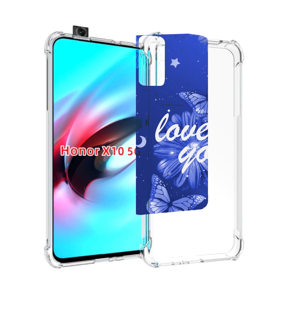 

Чехол MyPads Люблю-тебя-с-бабочками для Honor X10, Прозрачный, Tocco