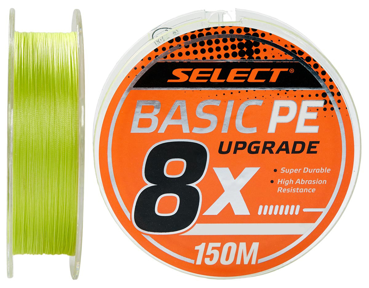 

Шнур Select Basic PE 8x 150m (светло-зелёный) #0.8/0.12mm 14LB/6kg, Зеленый, PE 8x 150m (светло-зелёный) #0.8/0.12mm 14LB/6kg