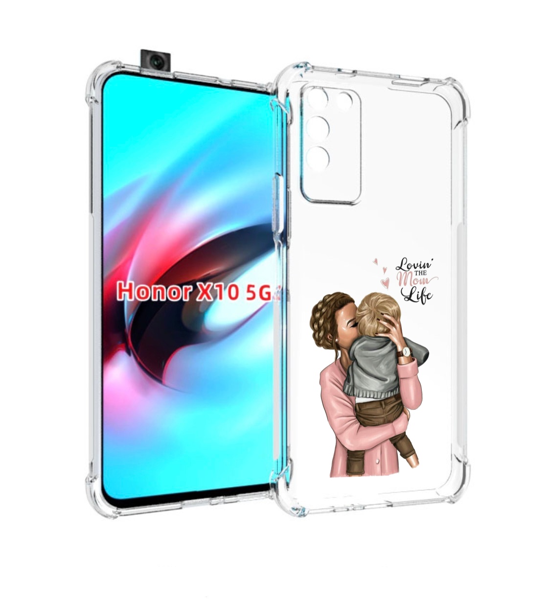 

Чехол MyPads Любовь-мамы детский для Honor X10, Прозрачный, Tocco
