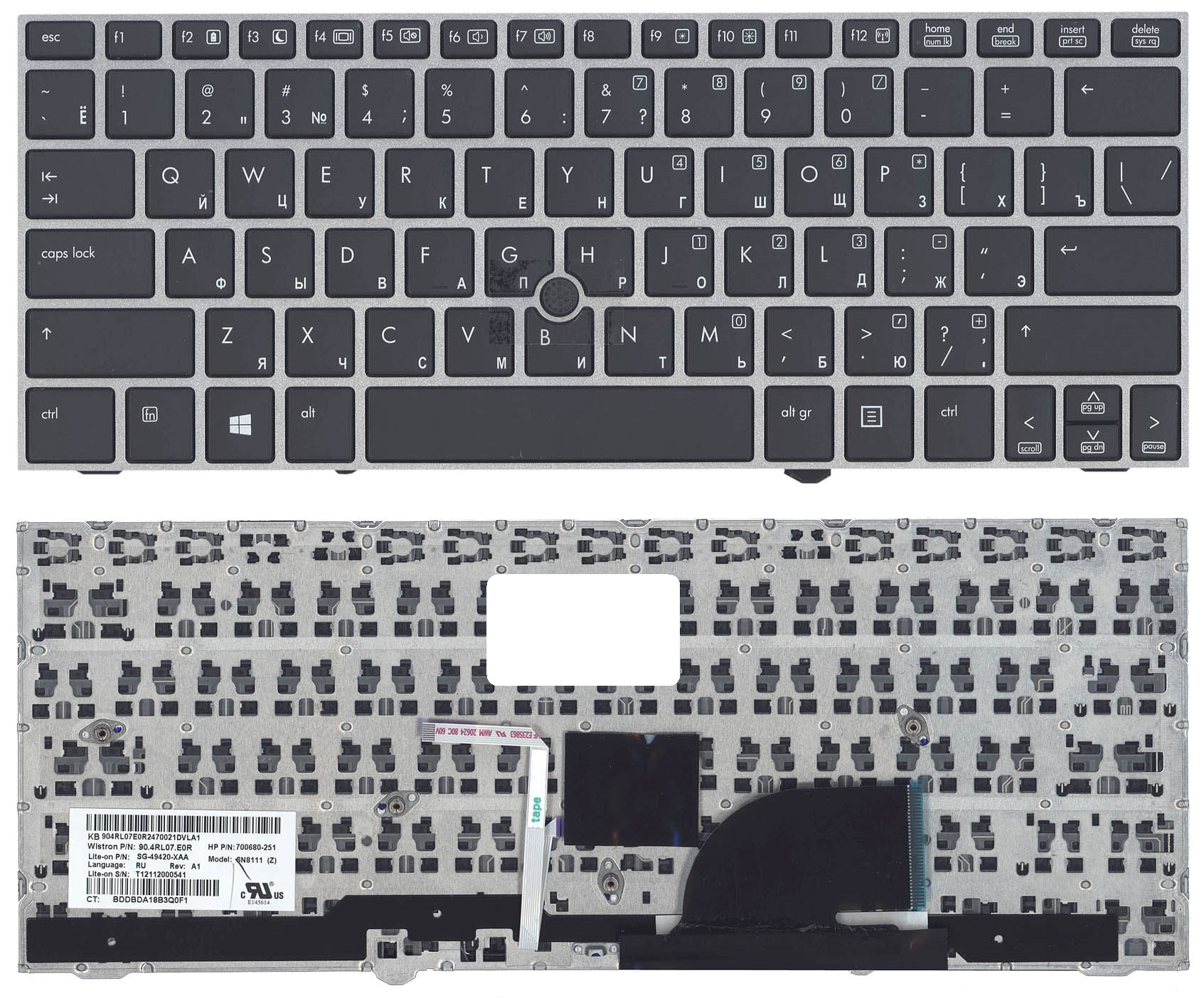 

Клавиатура HP для ноутбука HP 2170p