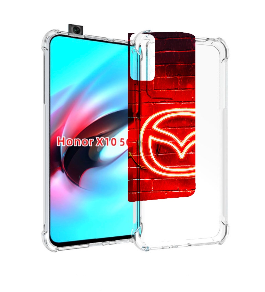 

Чехол MyPads Мазда для Honor X10, Прозрачный, Tocco
