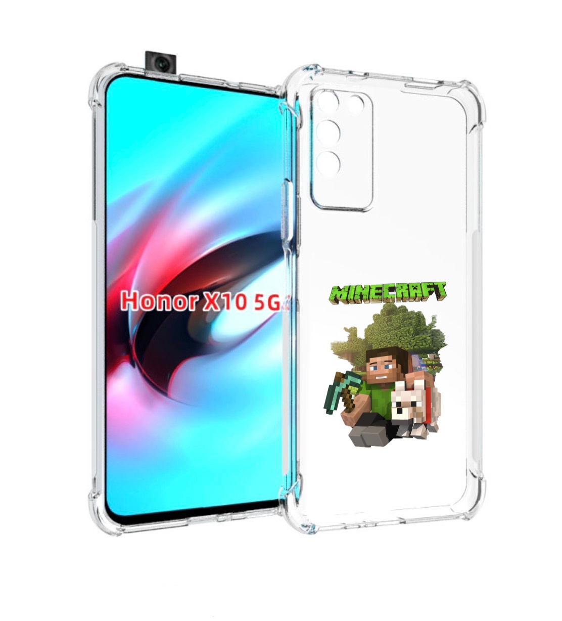 

Чехол MyPads Майнкрафт детский для Honor X10, Прозрачный, Tocco