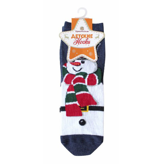 Носки для мальчика Брестский чулочный комбинат хлопок серо-зеленые р 19-20