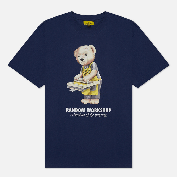 

Мужская футболка MARKET Random Workshop Bear синий, Размер L, Random Workshop Bear