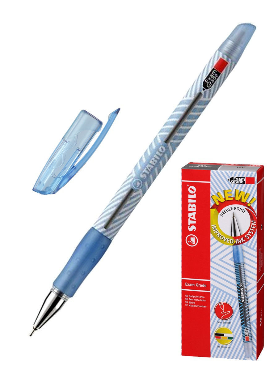 

Ручка шариковая 0,3мм STABILO Exam Grade 587/3-41, синяя (10шт), Exam Grade