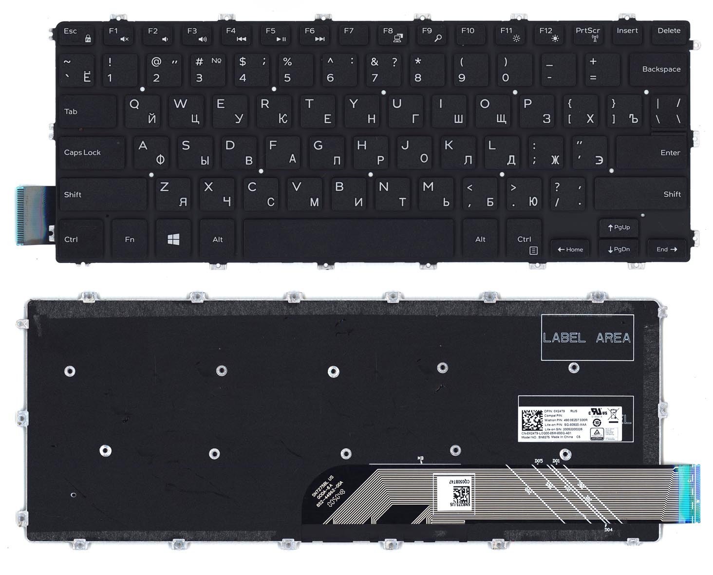 Клавиатура Dell для ноутбука Dell 3400, (6CY26)