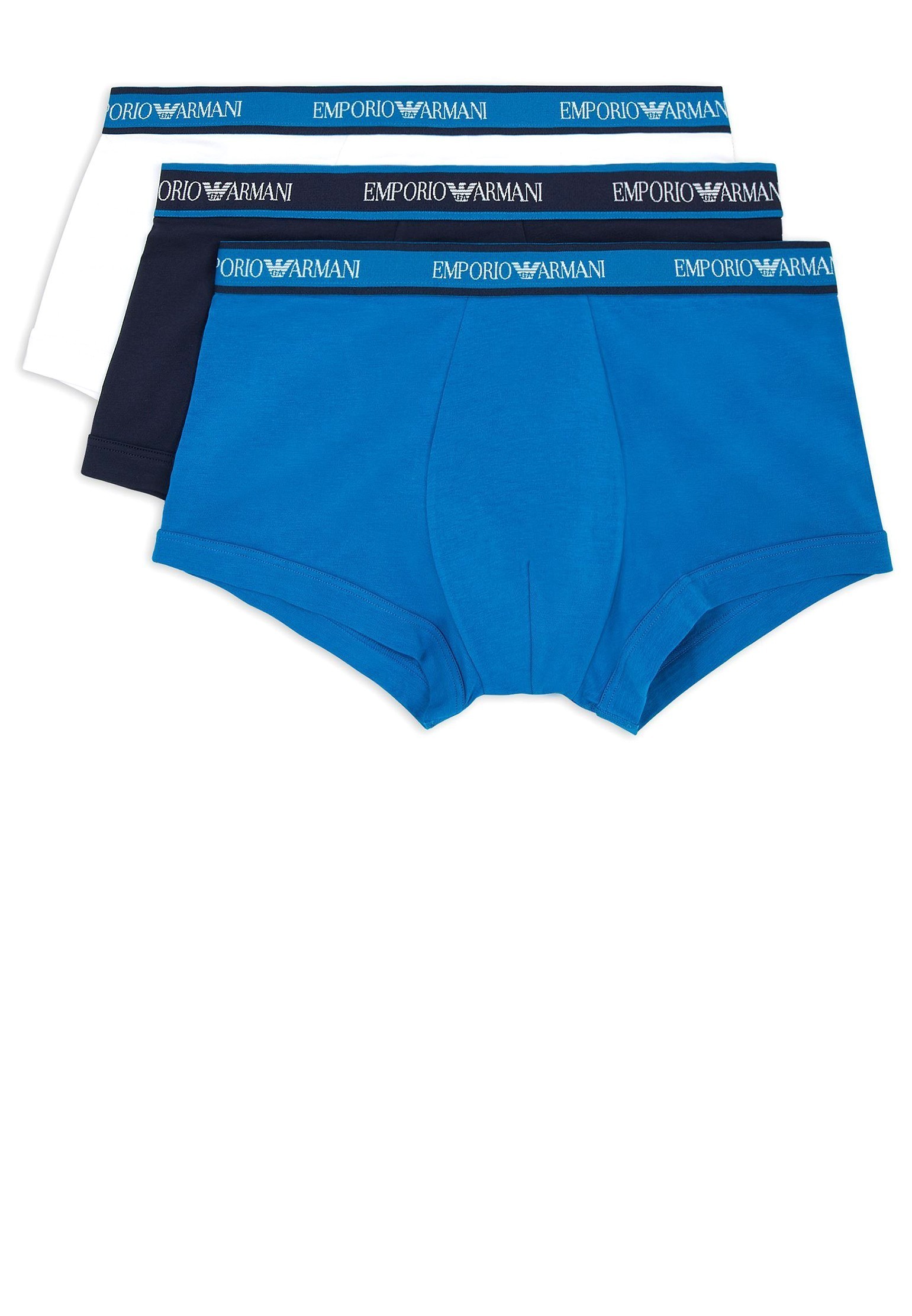 

Комплект трусов мужских Emporio Armani 126746 синих L, Синий, 126746