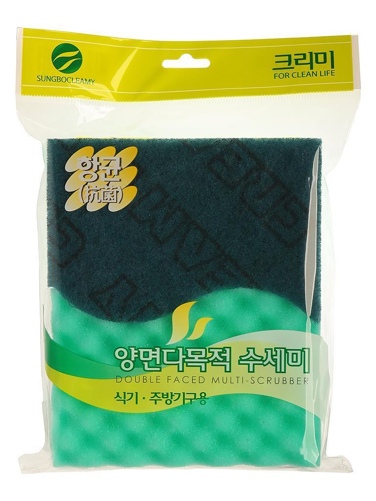 фото Скруббер-мочалка для мытья посуды набор sung bo cleamy double multi scrubber (12 x 8 3) 2p sungbo cleamy