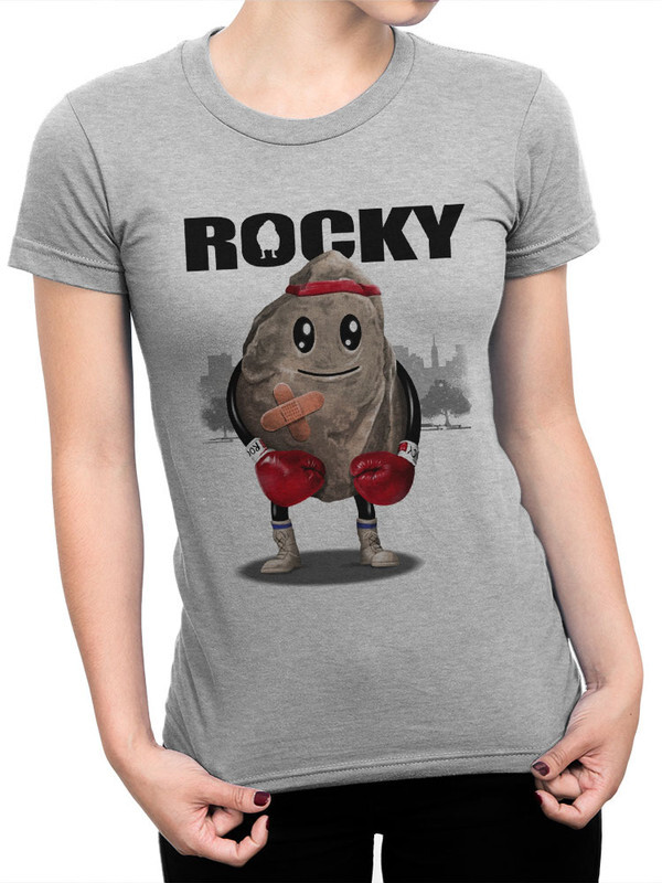 

Футболка женская Design Heroes Рокки серая L, Рокки