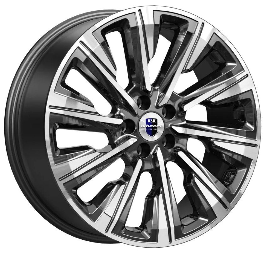 

Диск КиК Галего 19 / 7.5J PCD 5x108.00 ET 49.00 ЦО 60.10 / Темно - серый глянцевый