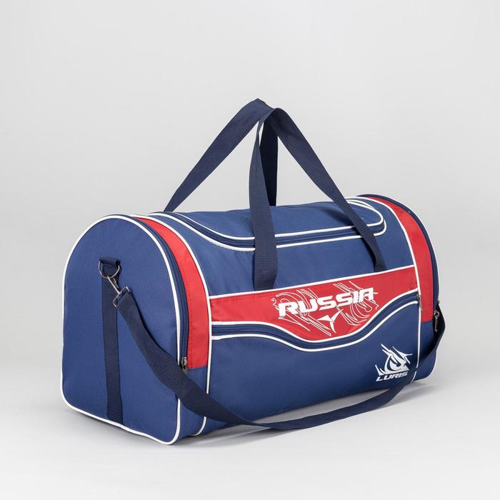 

Сумка спортивная на молнии, 3 наружных кармана, цвет синий/красный, Русский дух