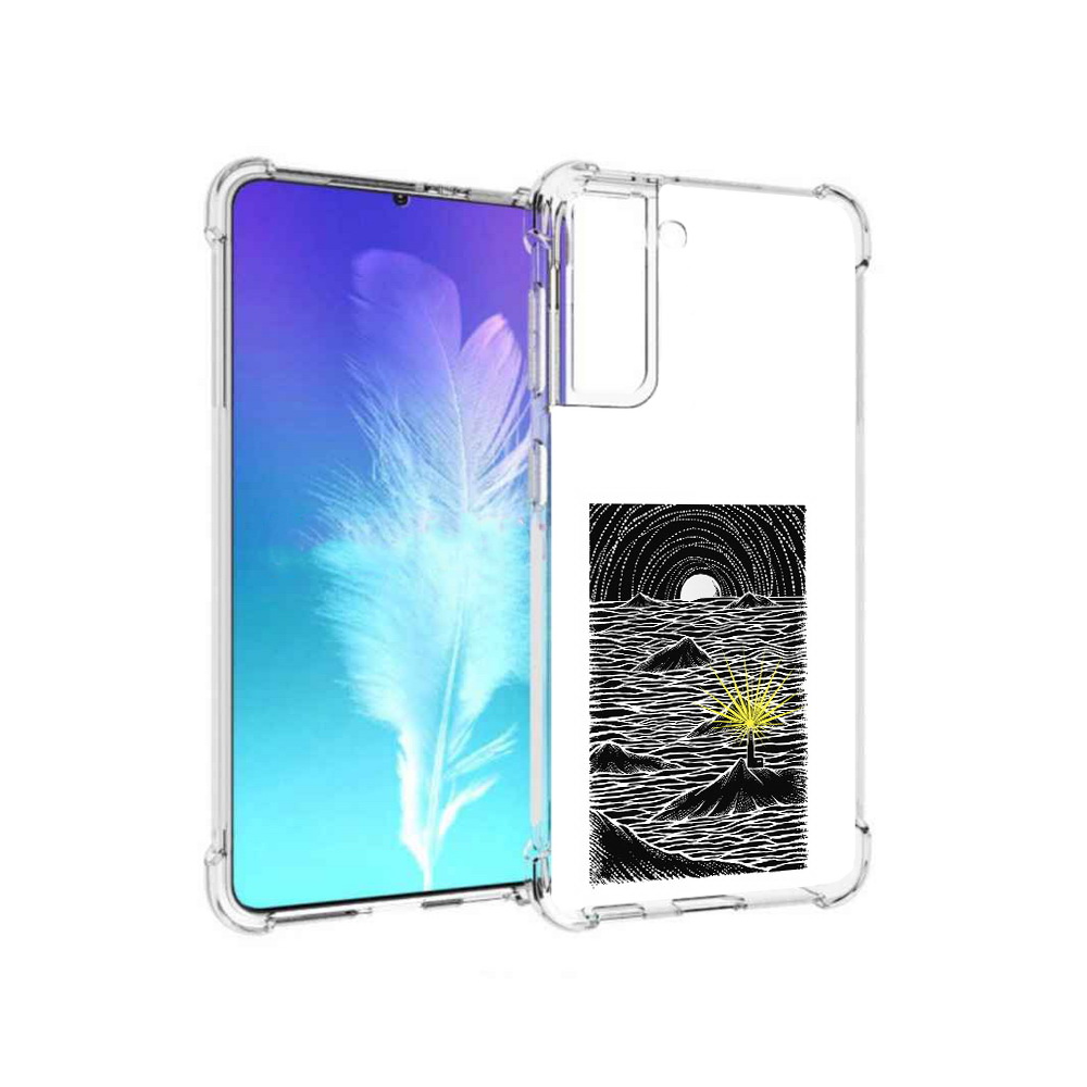 

Чехол MyPads Tocco для Samsung Galaxy S21 маяк в черно белом море (PT157088.510.460), Прозрачный, Tocco