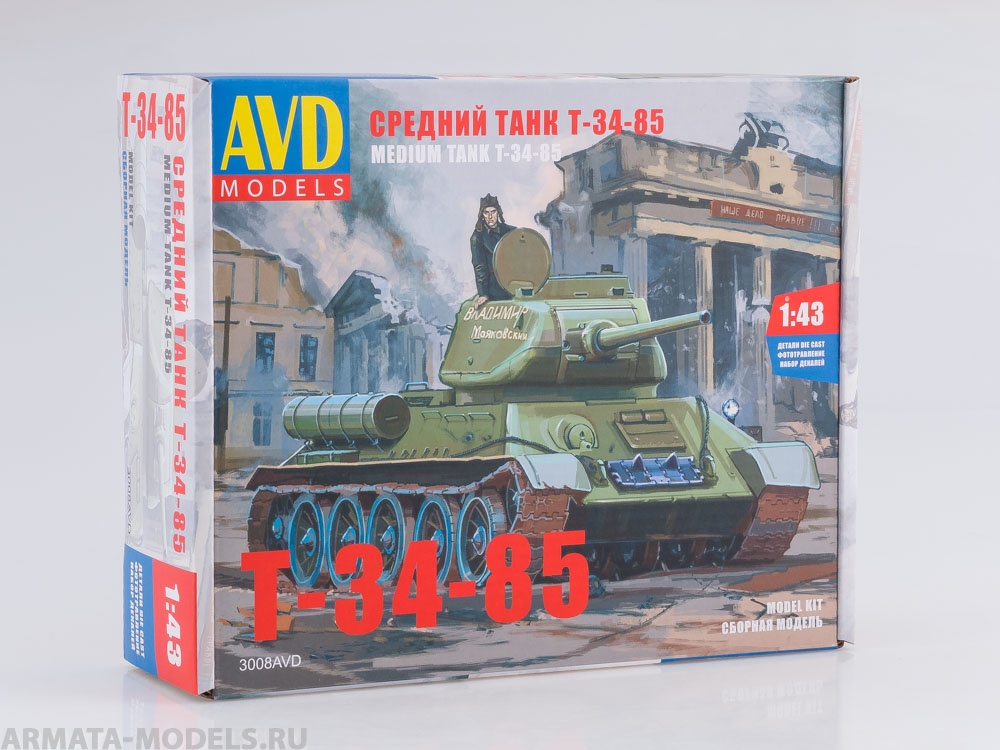 

3008AVD Сборная модель Средний танк T-34-85