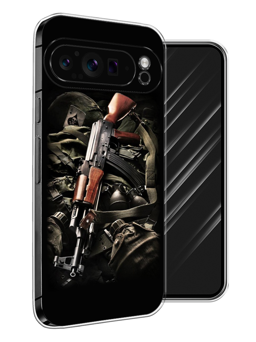 

Чехол Awog на Google Pixel 9 Pro "Автомат", Черный;коричневый;серый, 272050-1