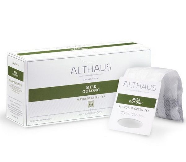 Чай зелёный ароматизированный в пакетах Althaus Milk Oolong 15х4 г