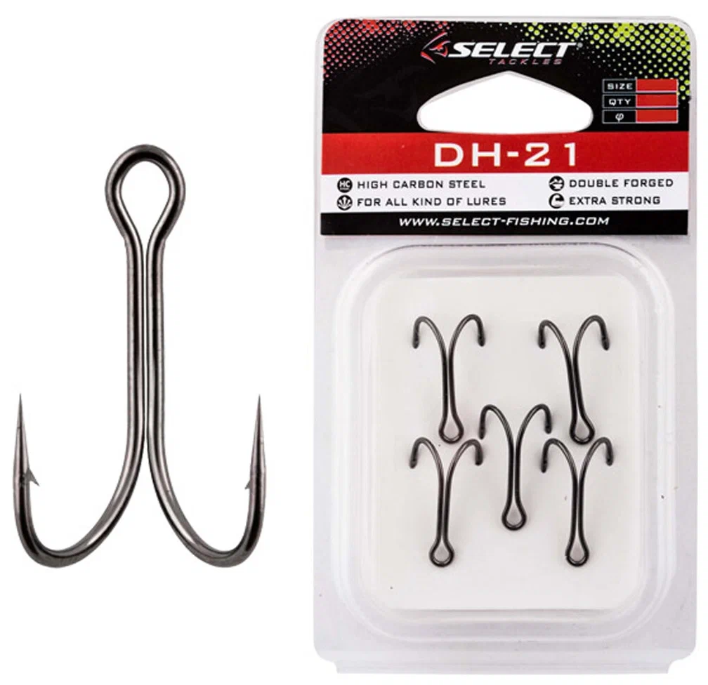 Крючки Select двойные double hook DH-21 #10 (6шт в упаковке)